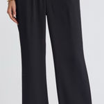 Open Edit Wide Leg Pleated Pants in Black Size 8 Photo 0