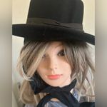 Hat Chic Black Fedora Hat. Lovely! With Neck Shade/scarf Photo 1