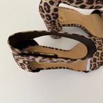 Animal Print Nude Dress Heels Size 9 Slip On Strap Classy Chic Elegant Modest Brown Photo 11