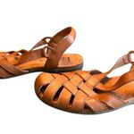 Earth Origins Berri Women’s Tan Leather Slingback Fisherman Sandals Est Size 9 Photo 4