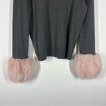 Milly Faux Fur Poof Sleeve Pullover Size Medium Photo 7