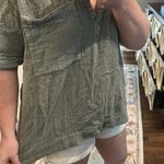 Free People  Cotton Green Pocket Top Photo 1