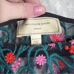 Anthropologie Moulinette Soeurs Green Pink Floral Embroidered Sheer Dress Photo 4