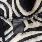 Farm Rio NWOT  Wool Blend Wild Hearts Tie-Belt Fleece Coat Size M Black White Photo 7