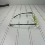 Women’s Lime Green Rectangular Eyeglasses Stripe Arms | Fashion Reading Glasses Photo 2