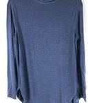 AnyBody Brushed Hacci Turtleneck Top Long Sleeve Pullover Stretch Blue Size XS Photo 0