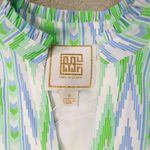 Emily McCarthy Frankie Dress Blue Green‎ Zig Zag Print Tuckernuck size Small Photo 1