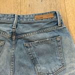 GRLFRND  Helena High Rise Button Fly Jean Shorts in Haggard Wash Frayed Size 24 Photo 4