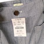 J.Crew  Lizzie high-rise patch-pocket wide-leg pant Antique Navy White stripe NWT Photo 4