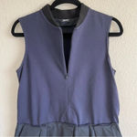 Jil Sander  Navy - Navy Sleeveless A-Line Mini Dress Photo 3