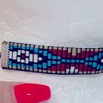 Embroidered Tribal Aztec Choker Blue Photo 4