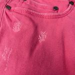Faded Glory  Stretch Mid Rise Short Shorts Pink Frayed Hem Distressed Size 14 u Photo 3