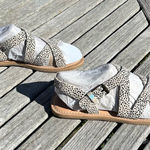 Toms New with tags womens Sicily macadamia mini cheeta print suede sandal size 6 Photo 0