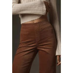 Pilcro NWT  Brown Velvet Pull-On Mid-Rise Retro Flare Jeans Pants Women's Size 27 Photo 3