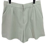 ZARA Mint Green Pleated Shorts Linen Size XXL Photo 1
