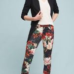 7 For All Mankind • Floral Red Black Skinny Pants Photo 10