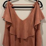 She & Sky  Brown Suede Crop Top Spaghetti Strap Photo 0