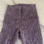 Lululemon 21” purple high waisted leggings size 4 floral buttery soft Photo 4