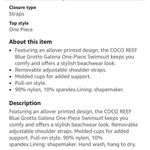 Coco reef Contours by  NWT One Piece ShapeMaker Bra Sized Bathingsuit Size 10/34C Photo 1