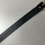 Chicos Leather Waist Belt S Womens Black Silver Buckle Toggle Adjustable 1" USA Photo 5