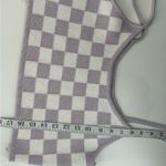 Aeropostale Lavender Checkered Cropped Sweater Cami Size XL Photo 5