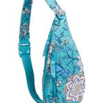 Vera Bradley Essential Compact Sling Backpack in Peacock Garden NWT Photo 1