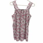 Lati Fashion Intimates Cotton Pink Floral Sleep Top Womens Small White Photo 7