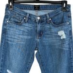 Just Black  SZ 26 Jeans Distressed Low-Rise Zip-Fly Whiskered Medium Wash Womens Photo 1