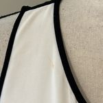 BCX  womens size large off white and black tank dressy chain front georgette new Photo 1