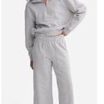 Mate the Label  Organic Fleece Wide Leg Pant Heather Flax X-Large MSRP $138 Photo 7