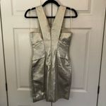 Robert Rodriguez Gold and Silver Metallic  Cocktail Mini Dress Size 2 Photo 4