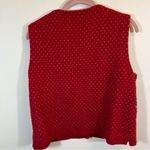 Eddie Bauer 100% Lambs Wool Nordic Fair Isle Red Sweater Vest Small Petite Photo 6
