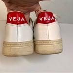VEJA V-10 Women Sz 37 US 6 White Red Leather Navy V Logo Training Athletic Shoes Photo 7