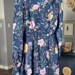 Lost + Wander  Blue Floral Deep V-Neck Plunge Dress in Size Small - Women’s Photo 1