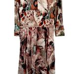 Peruvian Connection  
Painterly Floral Prairie 3/4 midi
lined shift drop Dress XS Photo 1
