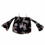 Anthropologie Ghost London Floral Chiffon Ansel Open Shoulder Top Blouse Small Photo 5