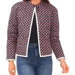 Chelsea and Violet Cotton Quilted Jacket Sz M Snap Front Lined Cottagecore Prairie Photo 0