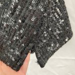 No Boundaries  Black Sequin Crop Tank Top Womens M FLAW Going Out Party Glam NYE Photo 6