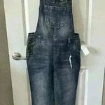 Wall Flower NWT Overalls Women's size M The Tomboy Ankle Bib Dark Blue Stretch Photo 0