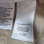 Jones New York  Khaki Linen Cropped Pants Size 14 Capri Linen Pants Photo 7