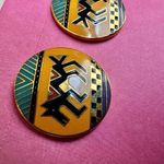 Vintage Laurel Burch "Coptic Horse" Enamel Earrings Photo 8