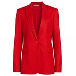 Stella McCartney  single breasted 100% wool red jacket blazer spring 38 - 2 Photo 7