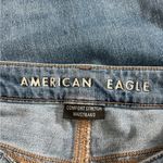 American Eagle comfort blue distressed high rise mom jean’s Photo 4