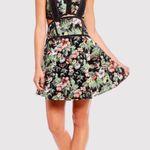 Gianni Bini NWT Dress Black Alexie Corset Mini Floral Cutout Fit Flare Large Photo 0