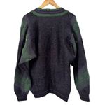 UB Umberto Bilancioni Abstract Wool Chunky V Neck Grandpa Sweater VTG US 14 / 40 Black Size XL Photo 1