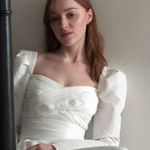 Self Portrait White Taffeta Top Size 4 Photo 0