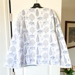 Emerson Fry Reversible Quilted Jacket Twin Fawn Organic Cotton Blue Large EUC Photo 7