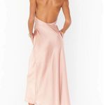 Show Me Your Mumu Jasmine Halter Midi Dress Rose Gold Luxe Satin XS Photo 7