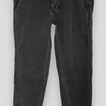 prAna Jeans Cropped Ankle Tapered Leg Faded Black Dark Gray Women Size 8 Cotton Photo 0