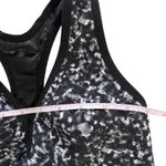 Peak Falls Apparel Women's Sports Bra Size S Black Gray Marble Print Racerback Photo 4